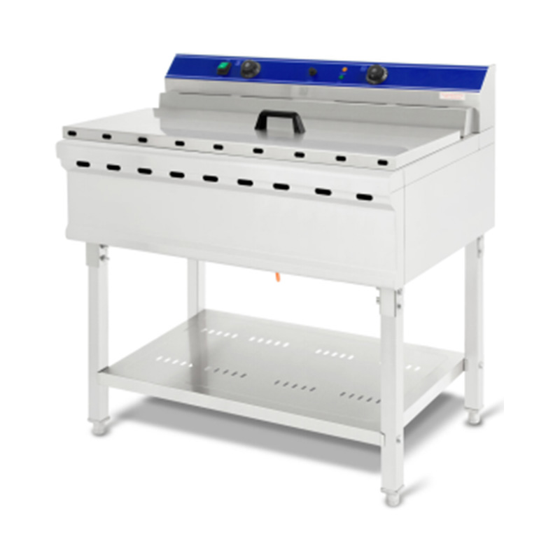 Freidora derecha comercial eléctrica de acero inoxidable con patas extraíbles