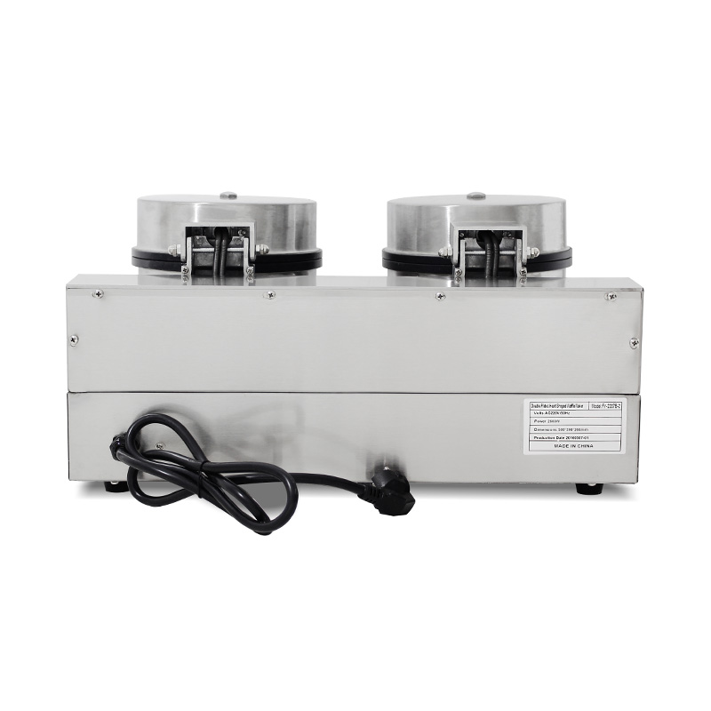 Máquina eléctrica para hacer gofres de restaurante comercial de acero inoxidable