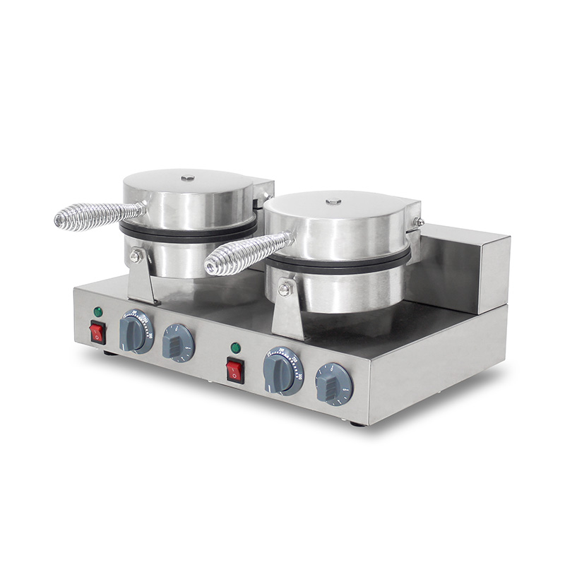 Máquina eléctrica para hacer gofres de restaurante comercial de acero inoxidable