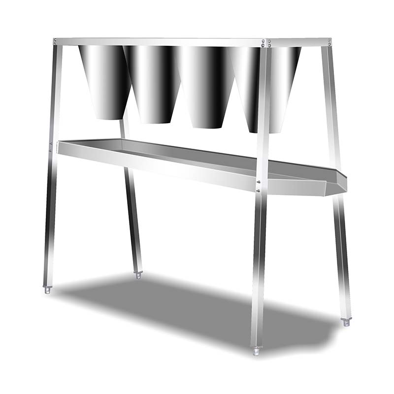 Conos combinados de acero inoxidable para matar pollos para procesamiento de aves de corral