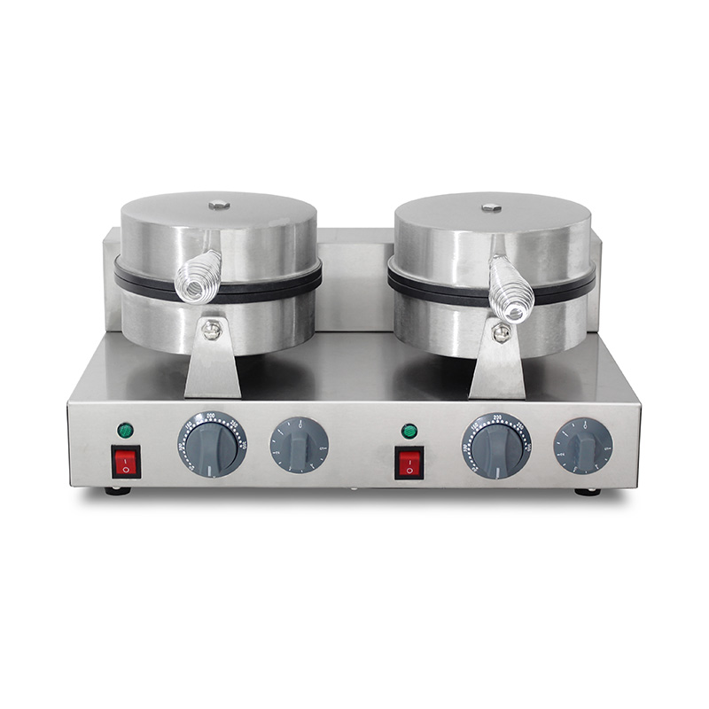 Máquina eléctrica para hacer gofres de restaurante comercial de acero inoxidable