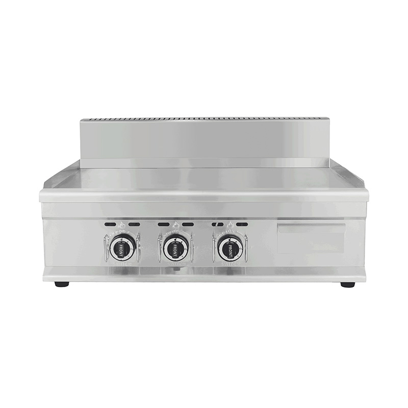 Plancha comercial de gas natural/GLP de acero inoxidable con patrón de placa plana