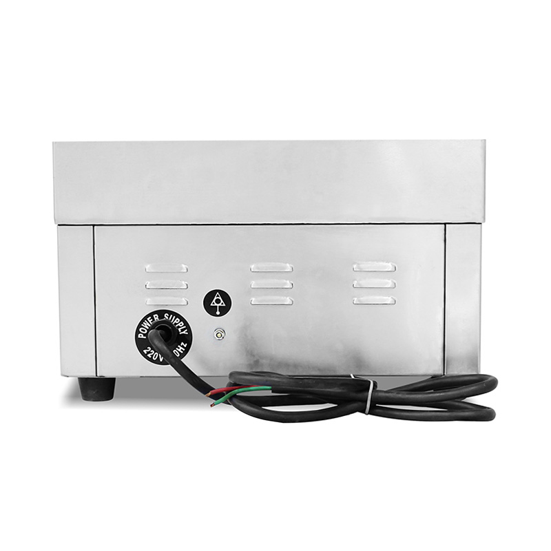 Plancha eléctrica para encimera de cocina comercial de acero inoxidable con patrón de placa ranurada