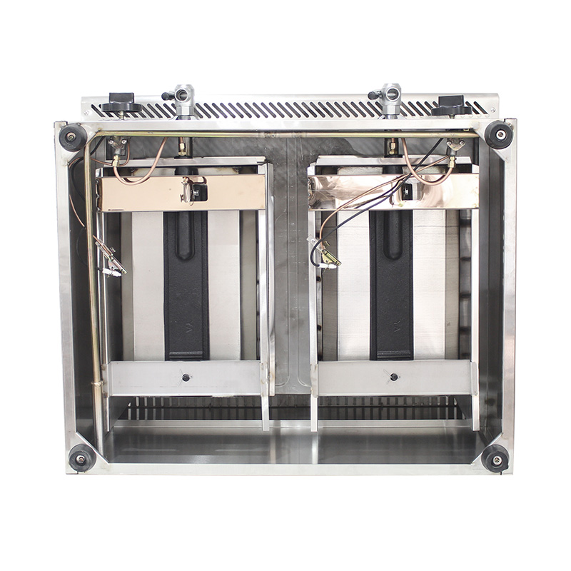 Freidora comercial de acero inoxidable a gas natural y GLP con válvula