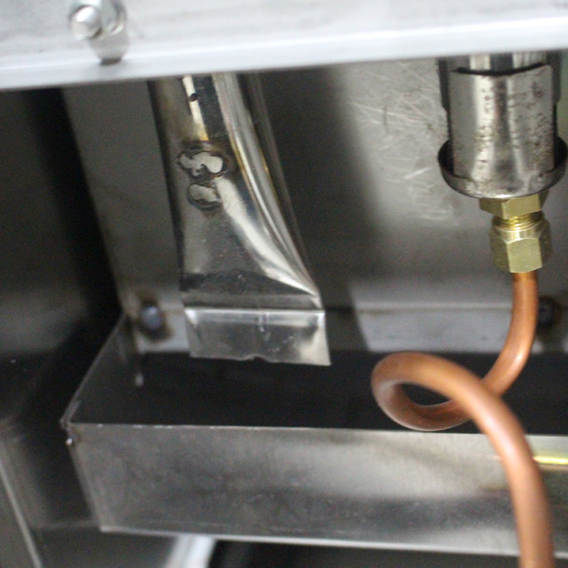 Freidora comercial de acero inoxidable a gas natural y GLP con válvula