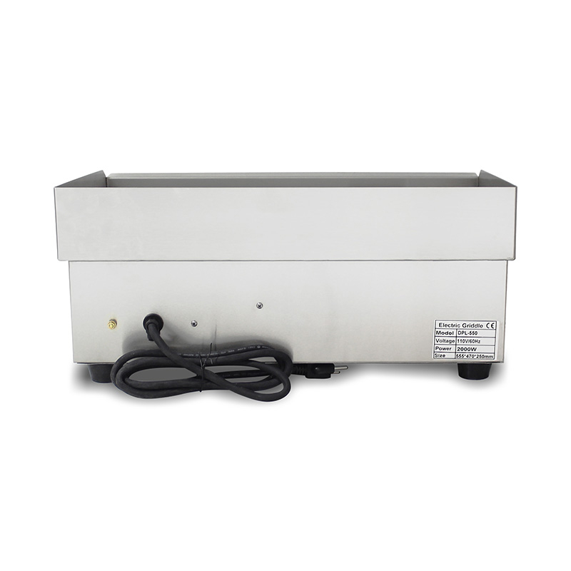 Plancha Eléctrica Comercial de Acero Inoxidable - Doble Superficie (Media Ranurada, Media Lisa)