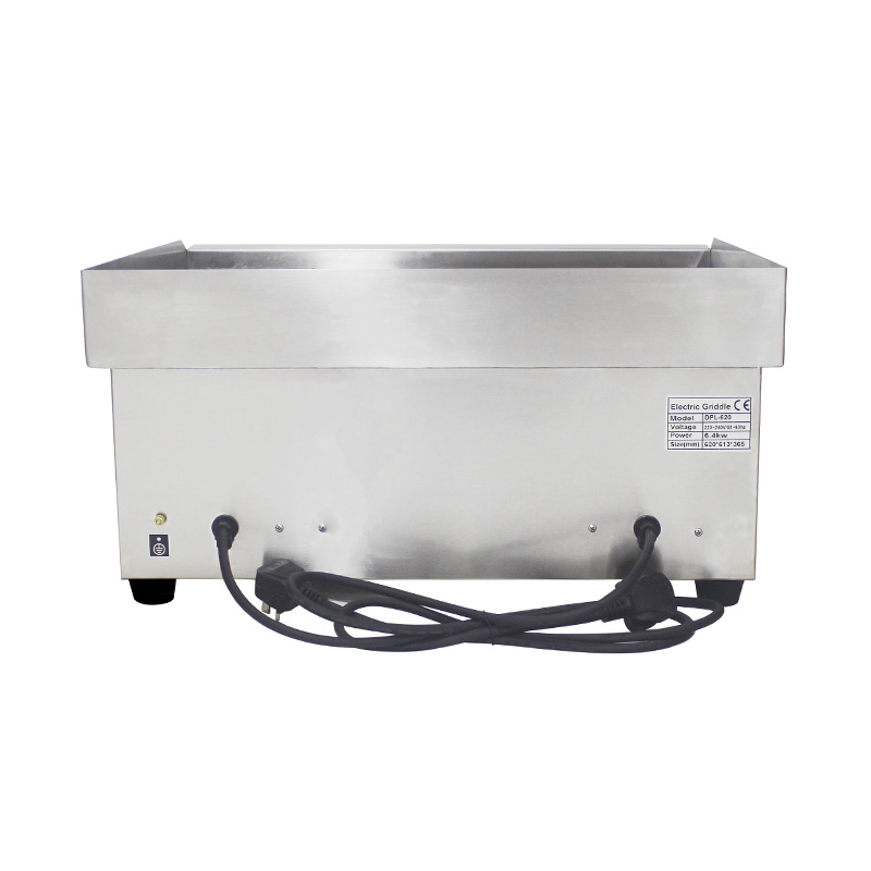 Plancha eléctrica de cocina comercial de acero inoxidable con patrón de placa plana