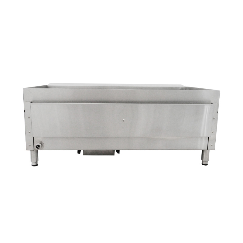 Plancha comercial de acero inoxidable para gas natural/GLP con protector contra llamas