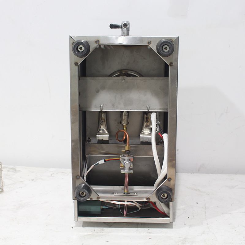 Freidora comercial de acero inoxidable a gas natural y GLP con válvula