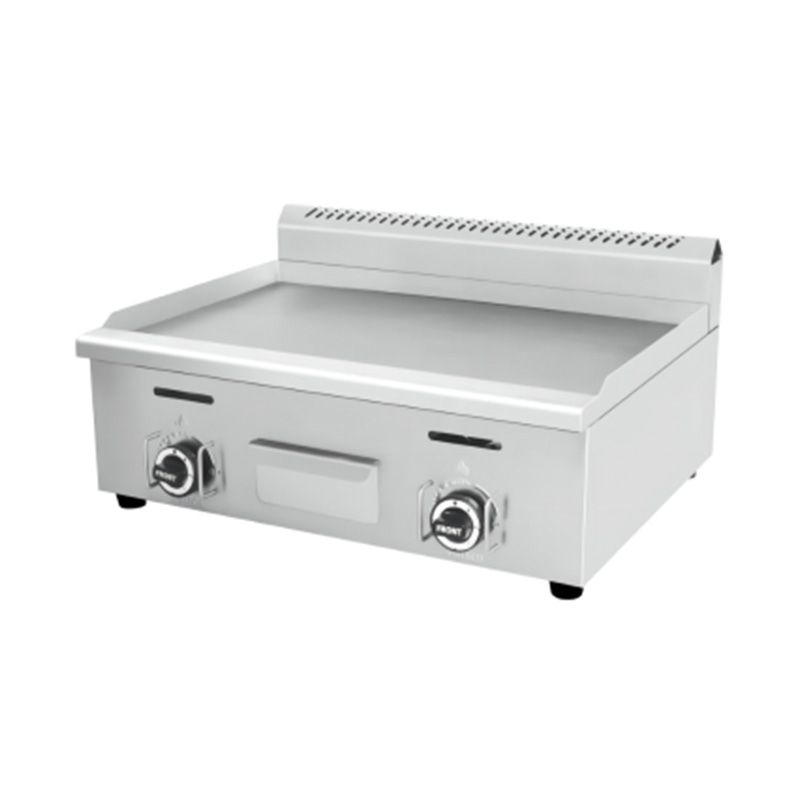 Plancha comercial de gas natural/GLP de acero inoxidable con patrón de placa plana