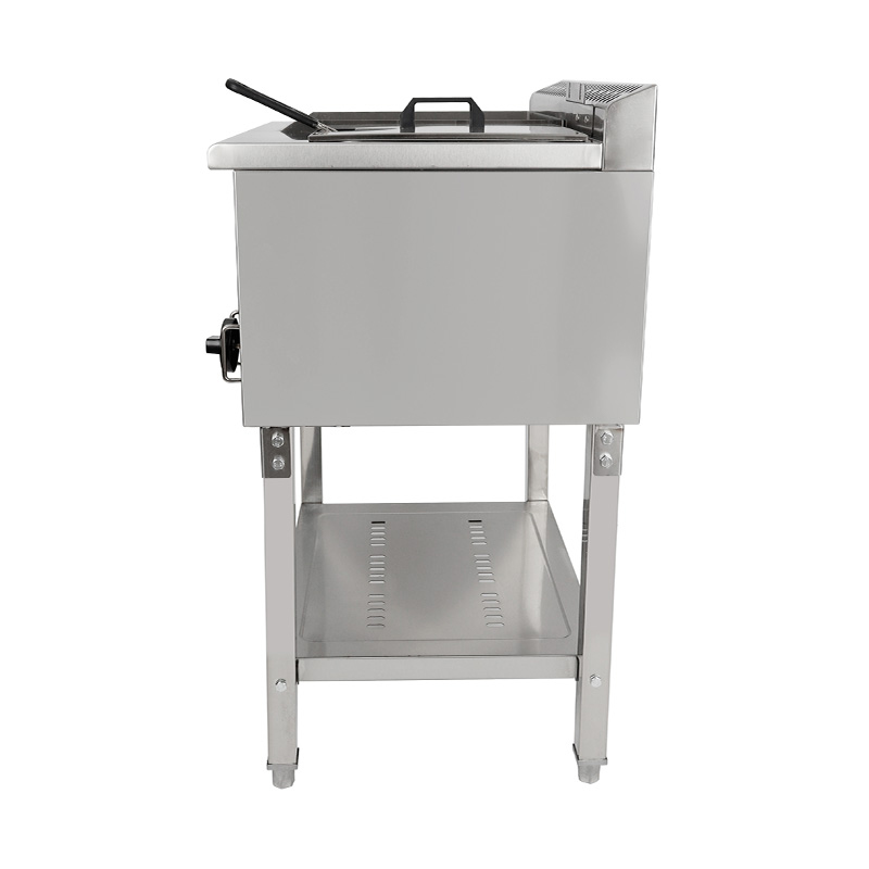 Plancha y freidora de pie de gas natural/GLP de acero inoxidable con patrón de placa plana