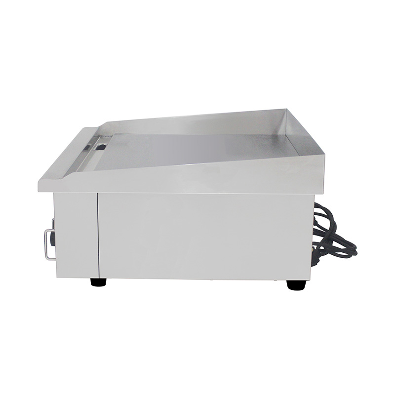 Plancha eléctrica de cocina comercial de acero inoxidable con patrón de placa plana