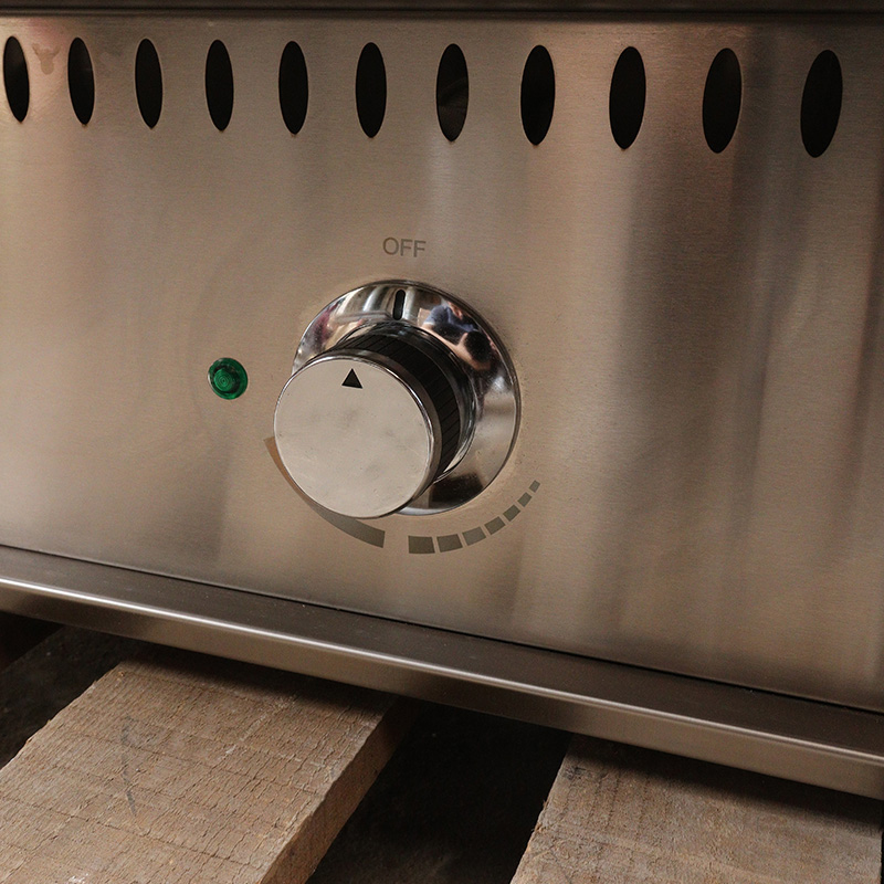 Parrilla de piedra volcánica de gas natural/GLP con quemadores, máquina de cocina interior y exterior