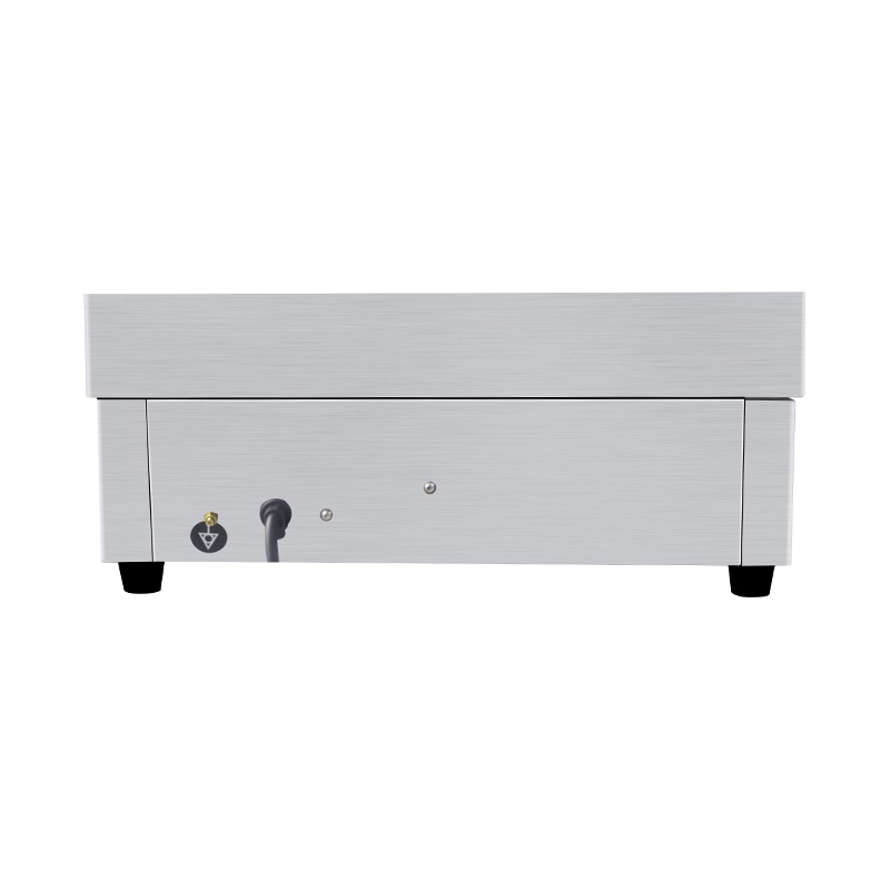 Plancha eléctrica de cocina comercial de acero inoxidable con patrón de placa plana