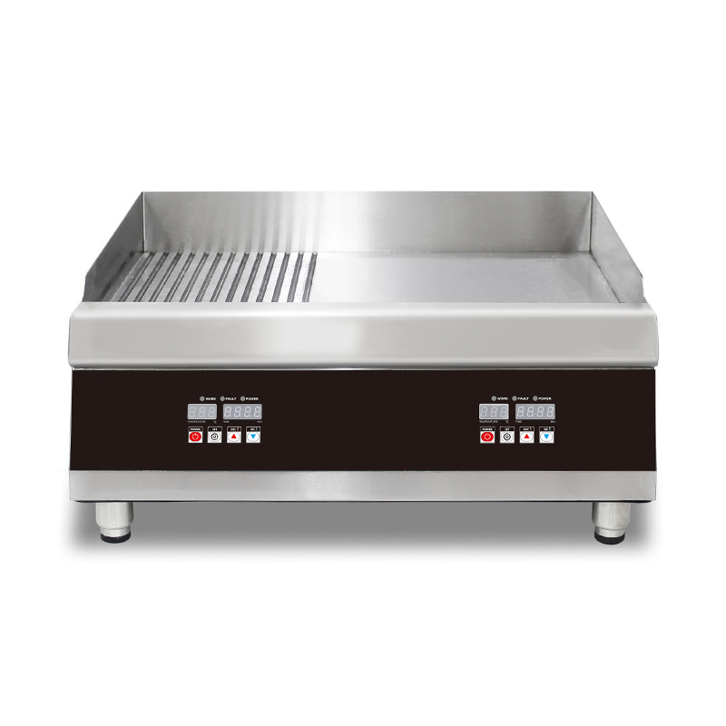 Plancha Eléctrica Comercial de Acero Inoxidable con Panel de Control Integrado por Computadora