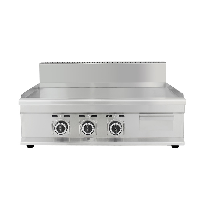 Plancha comercial de gas natural/GLP de acero inoxidable con patrón de placa plana