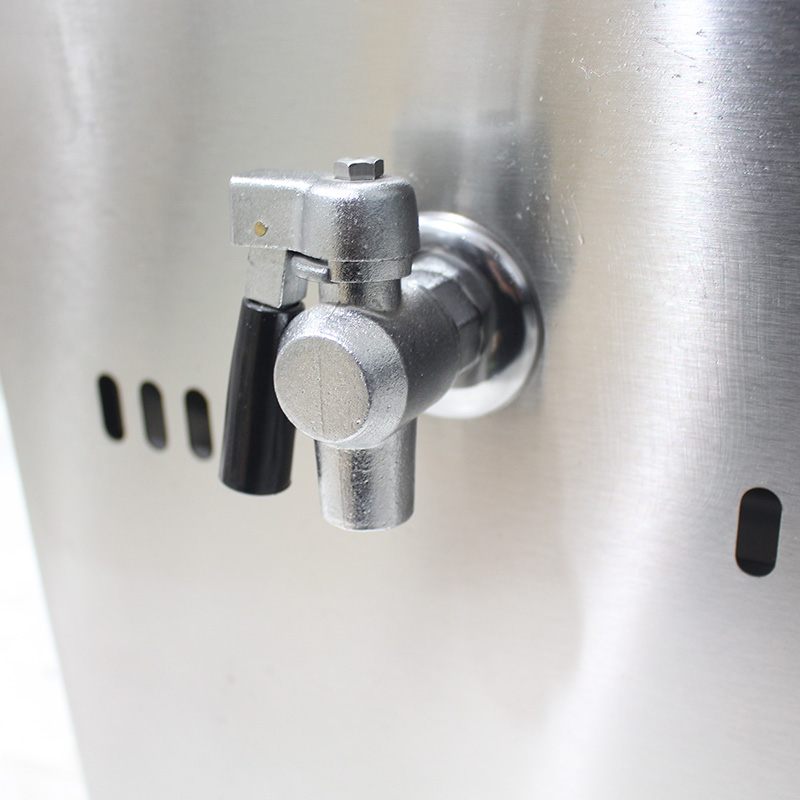 Freidora comercial de acero inoxidable a gas natural y GLP con válvula