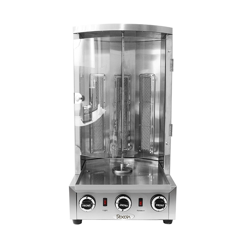 Máquina comercial de cocina con parrilla Shawarma de gas natural/GLP de acero inoxidable
