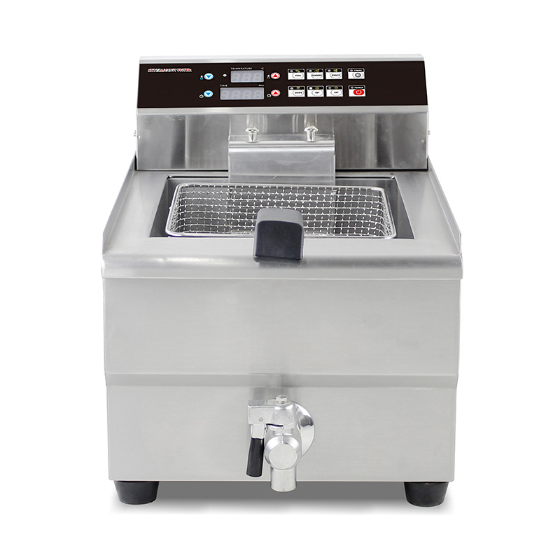 Panel de control por computadora Freidora comercial eléctrica de acero inoxidable para encimera