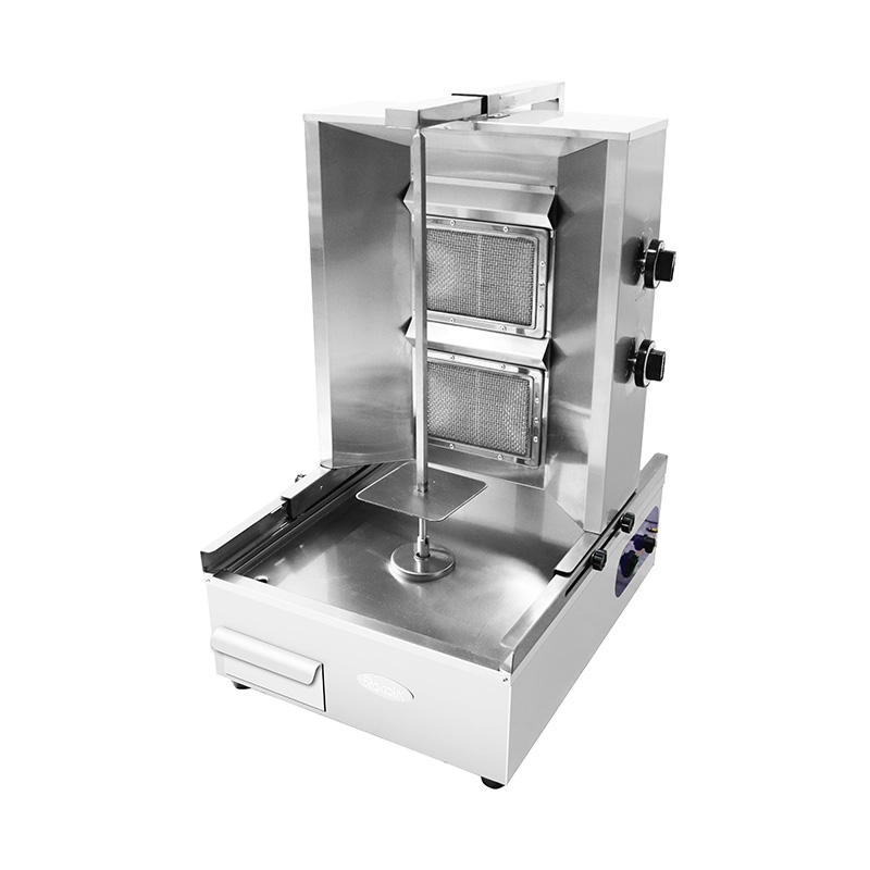 Máquina comercial de cocina con parrilla Shawarma de gas natural/GLP de acero inoxidable