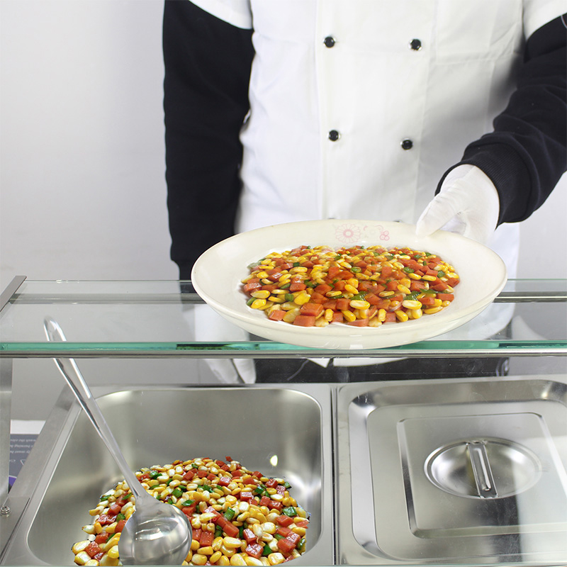 Máquina eléctrica comercial del Baño María del acero inoxidable con el guardia de cristal moderado del estornudo