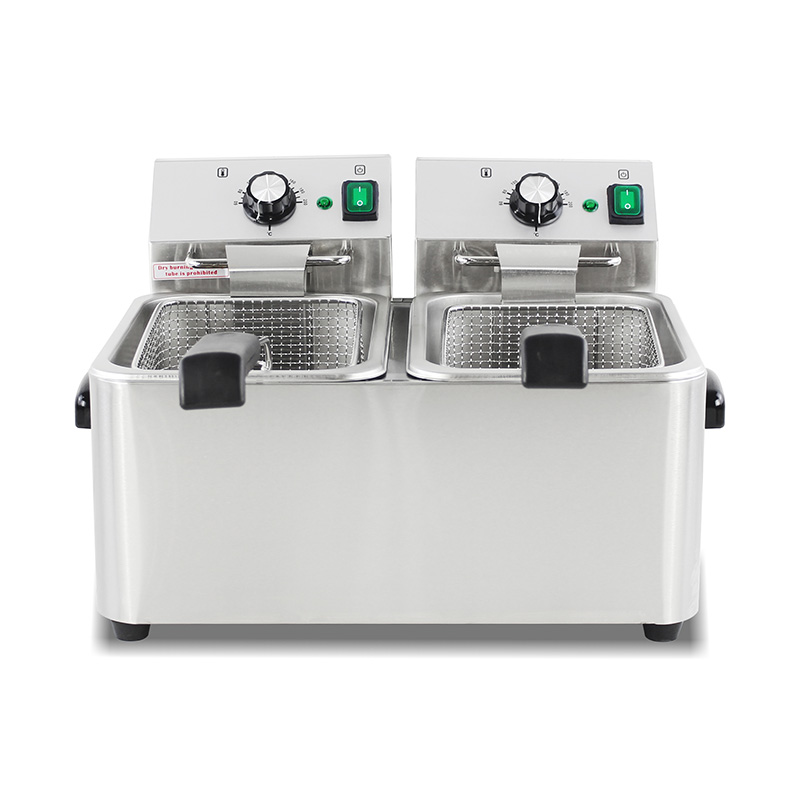 Freidora de encimera comercial eléctrica de acero inoxidable