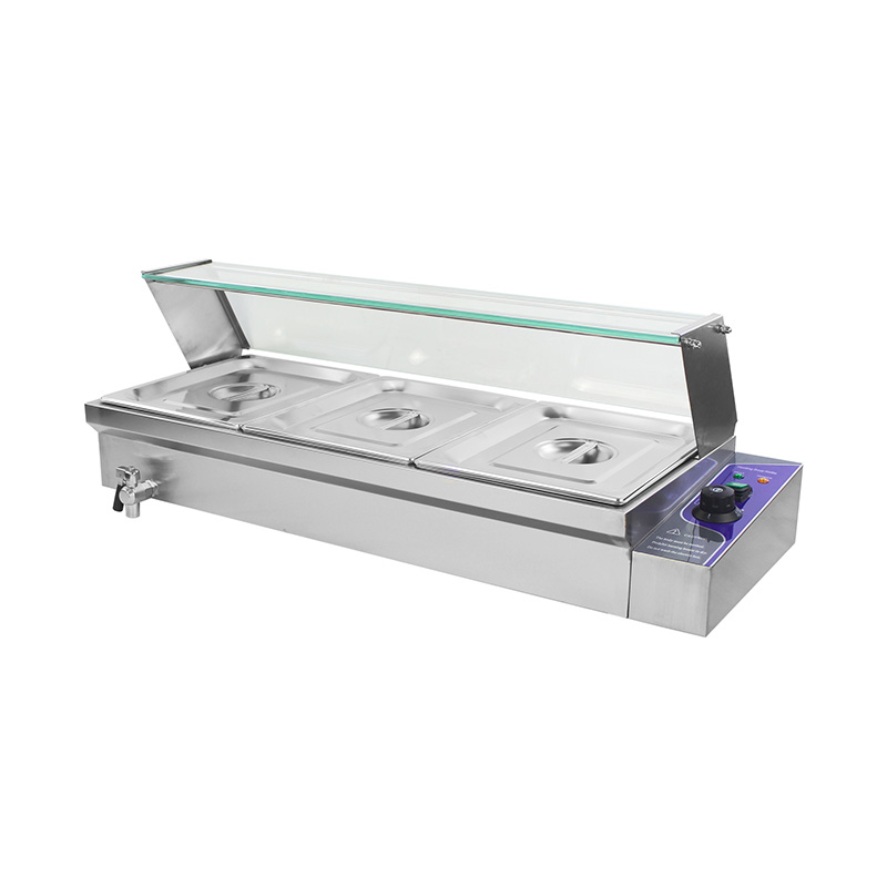 Máquina eléctrica comercial del Baño María del acero inoxidable con el guardia de cristal moderado del estornudo