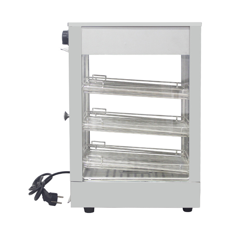 Máquina calentadora de exhibición de alimentos eléctrica de cocina comercial de acero inoxidable