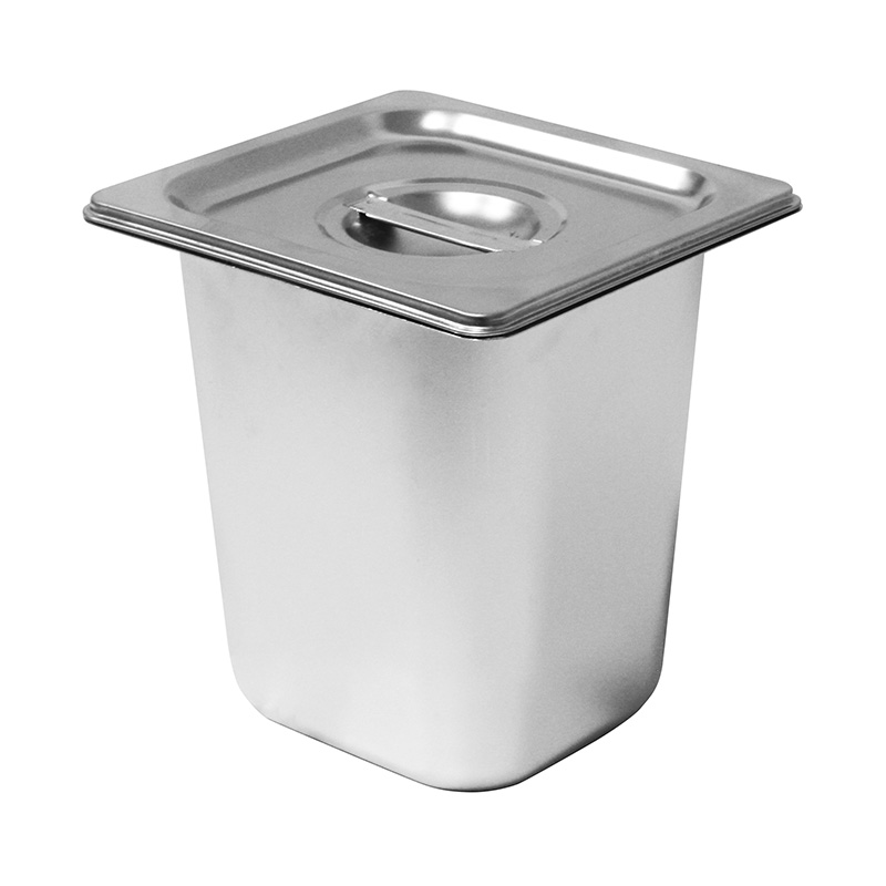 Recipiente/bandeja GN de cocina comercial de acero inoxidable