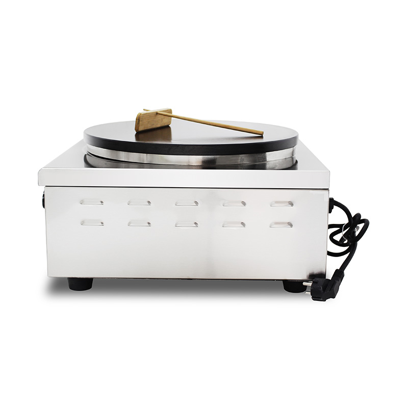 Máquina para hacer crepes eléctrica recubierta de teflón de acero inoxidable