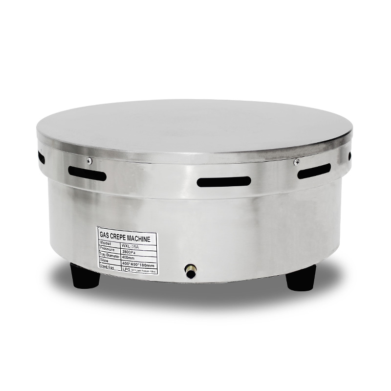 Máquina para hacer crepes de gas natural/GLP con revestimiento de teflón de acero inoxidable