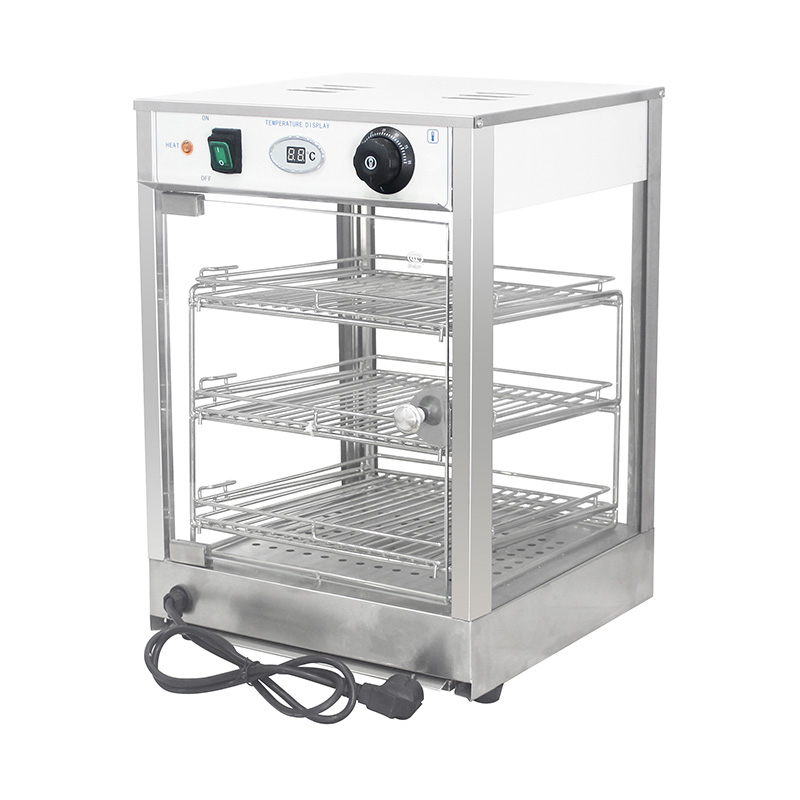 Máquina calentadora de exhibición de alimentos eléctrica de cocina comercial de acero inoxidable