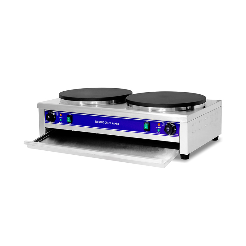 Máquina para hacer crepes eléctrica recubierta de teflón de acero inoxidable