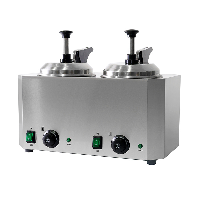 Calentador eléctrico de salsa de queso de cocina comercial de acero inoxidable con bomba