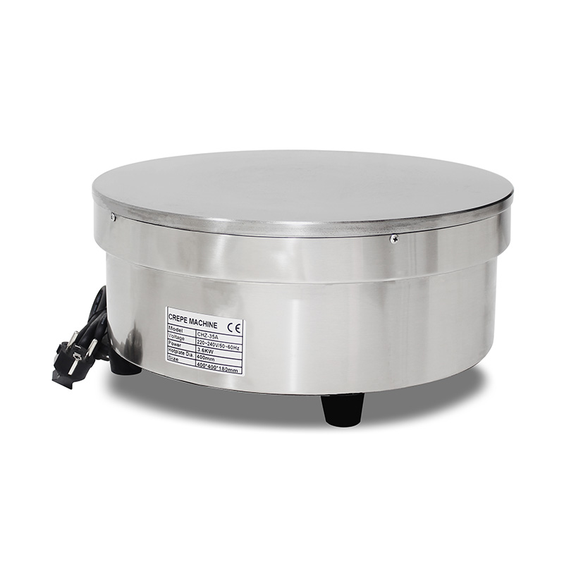 Máquina para hacer crepes eléctrica recubierta de teflón de acero inoxidable