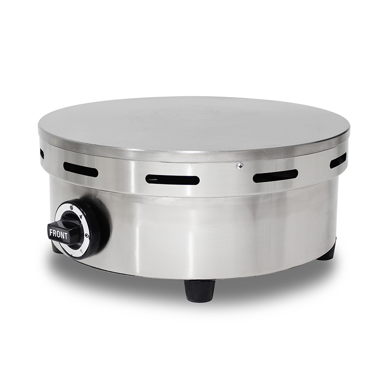 Máquina para hacer crepes de gas natural/GLP con revestimiento de teflón de acero inoxidable