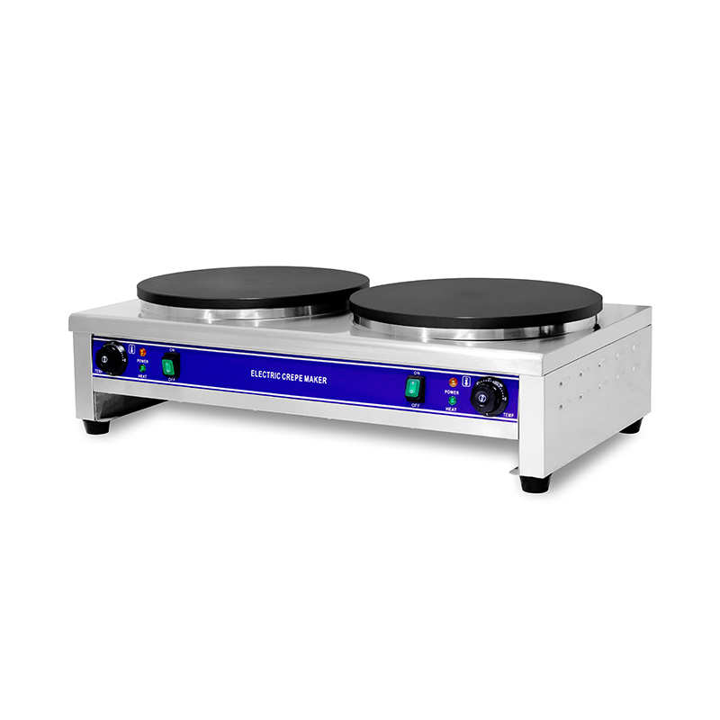 Máquina para hacer crepes eléctrica recubierta de teflón de acero inoxidable