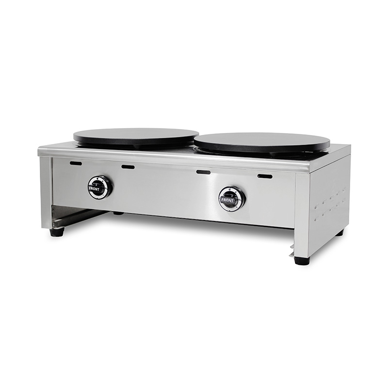 Máquina para hacer crepes de gas natural/GLP con revestimiento de teflón de acero inoxidable