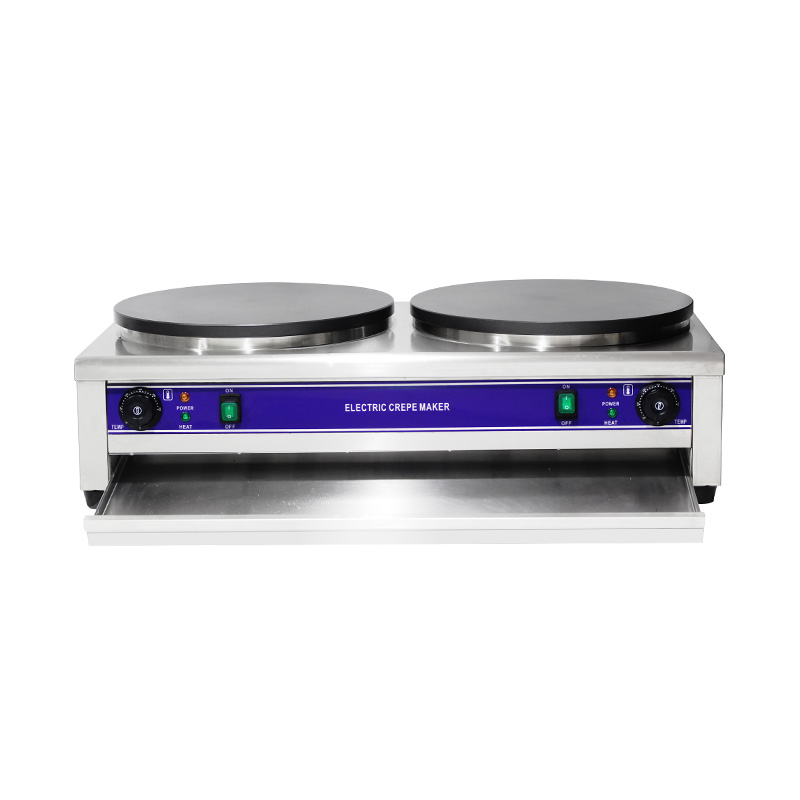 Máquina para hacer crepes eléctrica recubierta de teflón de acero inoxidable