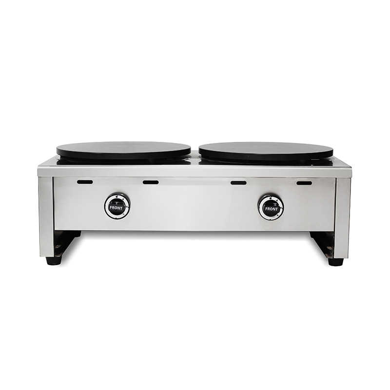 Máquina para hacer crepes de gas natural/GLP con revestimiento de teflón de acero inoxidable