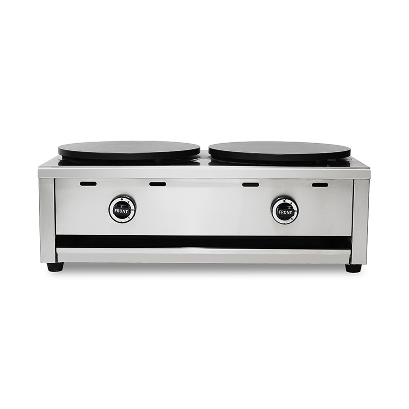 Máquina para hacer crepes de gas natural/GLP con revestimiento de teflón de acero inoxidable