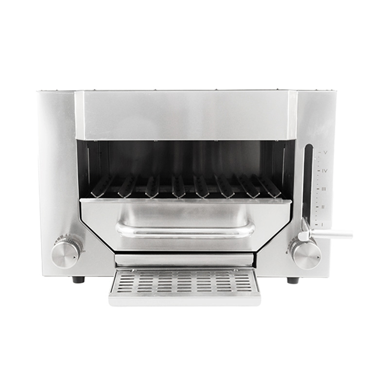 Máquina comercial de cocina con parrilla de contacto para filetes de gas natural/GLP de acero inoxidable