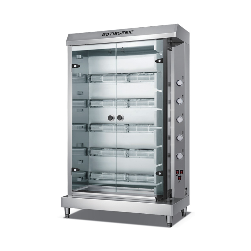 Máquina asadora de pollo eléctrica de cocina comercial de acero inoxidable