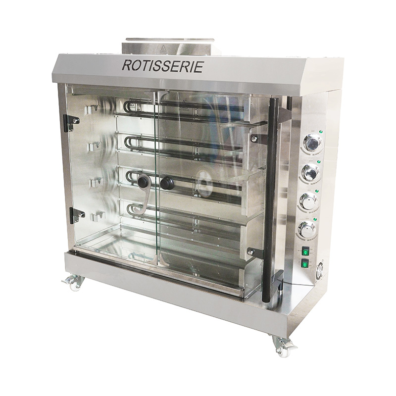 Máquina asadora de pollos a gas natural/GLP de cocina comercial de acero inoxidable