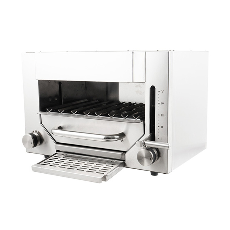 Máquina comercial de cocina con parrilla de contacto para filetes de gas natural/GLP de acero inoxidable