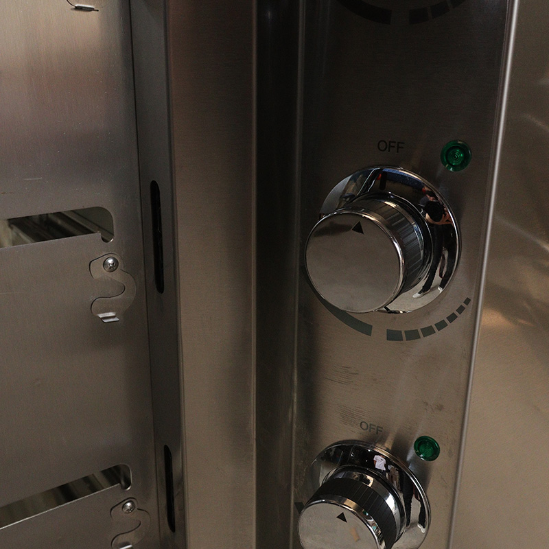 Máquina asadora de pollo eléctrica de cocina comercial de acero inoxidable