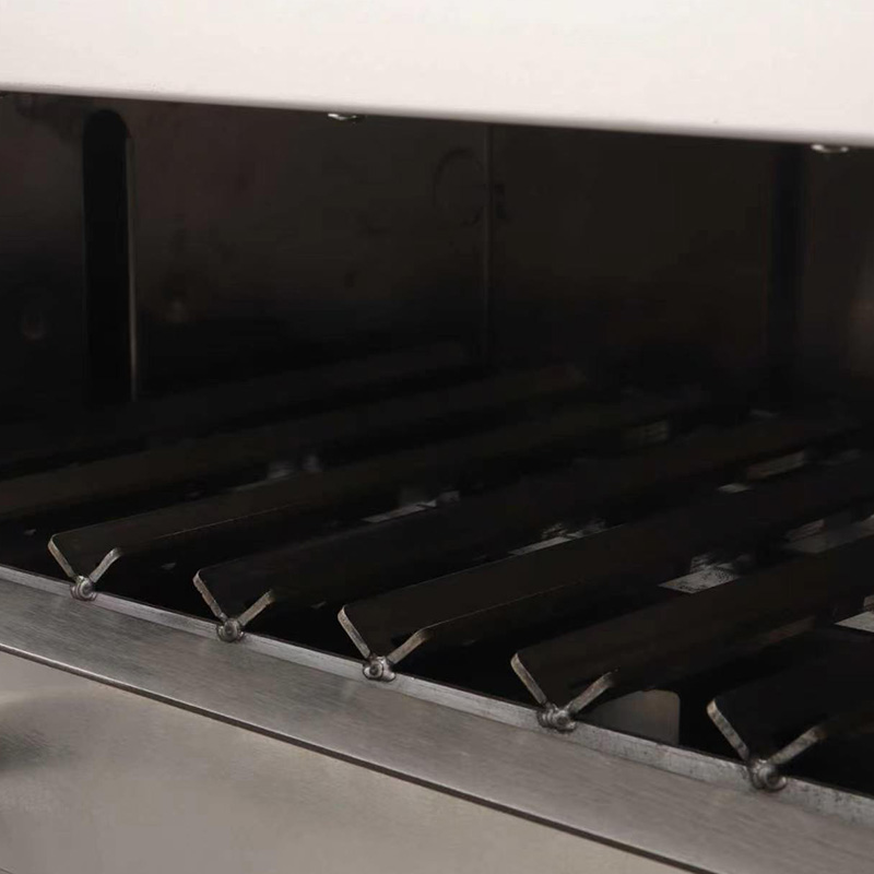 Máquina comercial de cocina con parrilla de contacto para filetes de gas natural/GLP de acero inoxidable