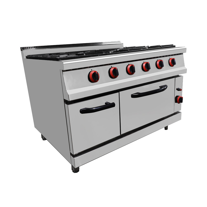 Estufa comercial del cocinero del gabinete del gas natural/LPG del acero inoxidable con el horno