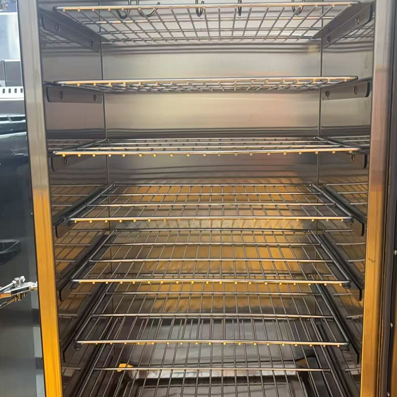 Horno de ahumado de acero inoxidable para procesamiento de alimentos por lotes