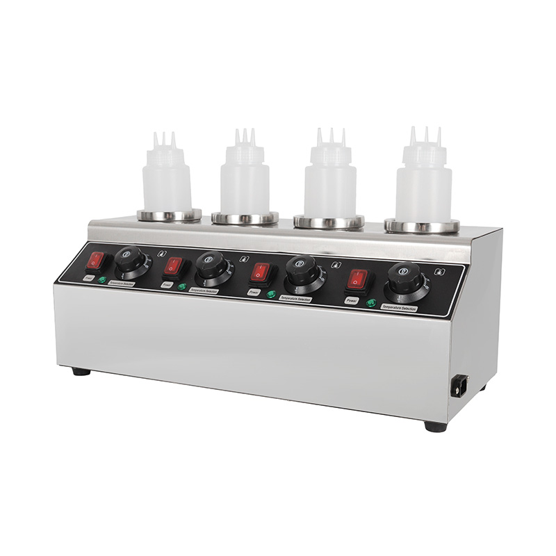 Dispensador eléctrico del calentador de botellas de salsa de queso de cocina comercial de acero inoxidable